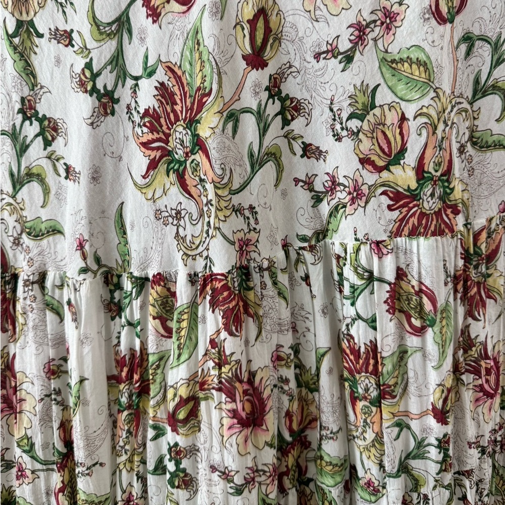 Beautiful Indian cotton gauze flowy dress Kara dress soft surroundings - Picture 9 of 12